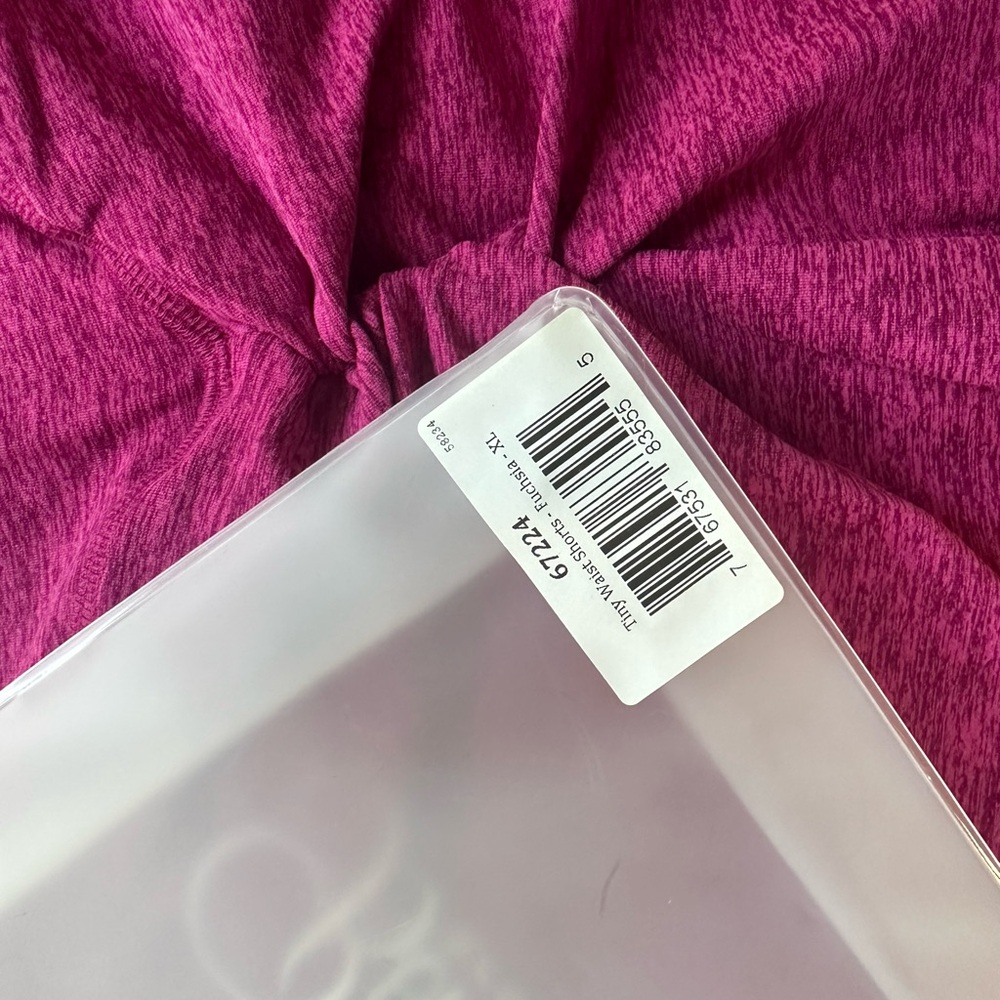 Bombshell Sportswear Tiny Waist Shorts – Fuchsia - Picture 4 of 4